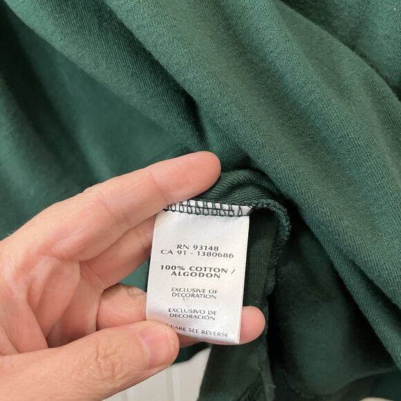 Vintage Sunburst Green Christmas Tree Embroidered Holiday Shirt Womens Size 2XL - Picture 6 of 8